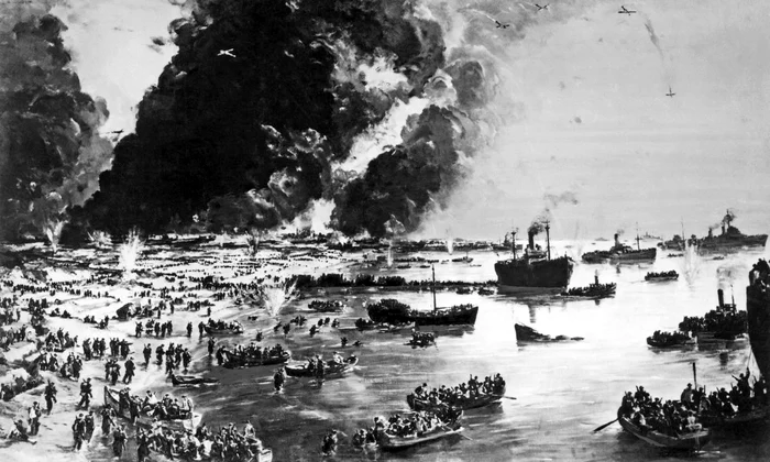 Evacuarea forţelor aliate de pe plajele din Dunkerque (© Getty Images) 
