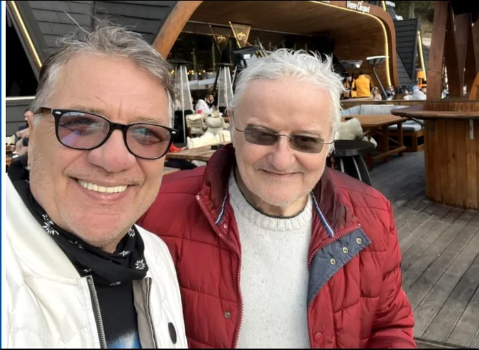 Irinel Columbeanu, alături de un prieten. Sursa foto: arhiva personală.