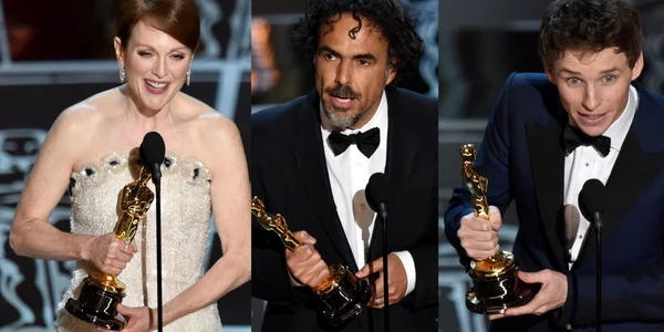 Oscar 2015 castigatori Julianne Moore Alejandro G. Iñárritu Eddie Redmayne FOTO AP