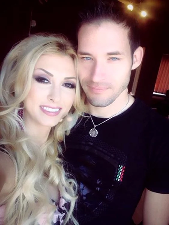 Andreea, alături de noul ei partener de viaţă, americanul Michael