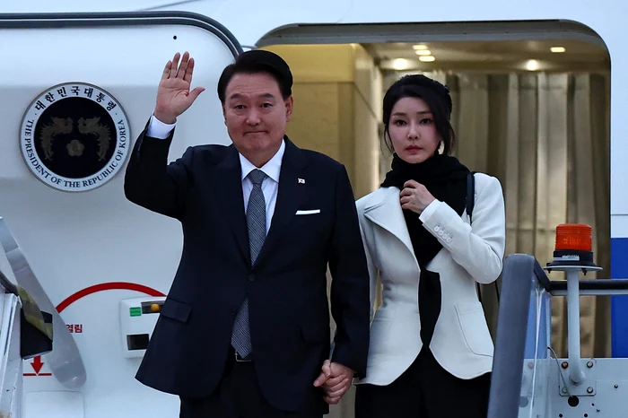 Președintele sud-coreean Yoon Suk Yeol și soția sa, Kim Keon Hee 