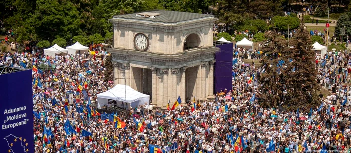 Imagine de la mitingul pro-european de la Chișinău din 21 mai