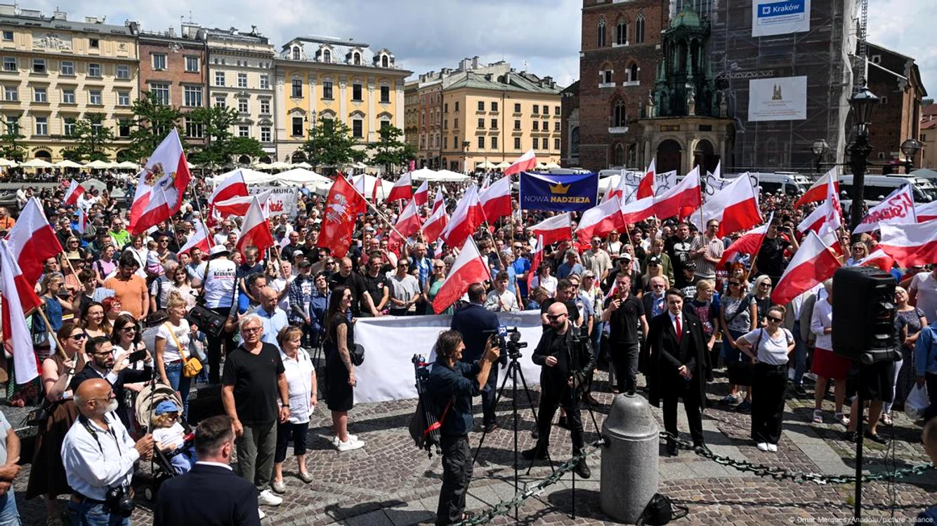 Proteste anti-imigrație ale partidului de extremă dreapta Confederația (iulie 2025, Varșovia)