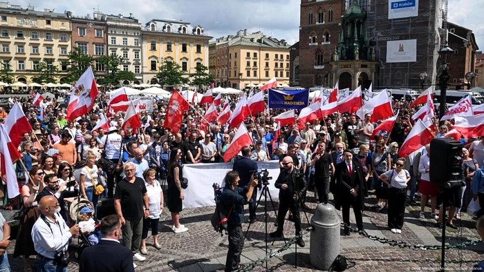 Proteste anti-imigrație ale partidului de extremă dreapta Confederația (iulie 2025, Varșovia)