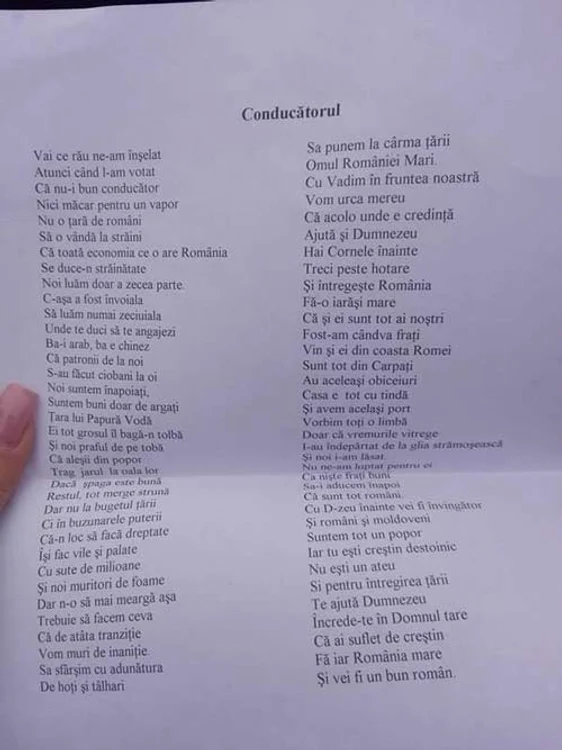 Femeia probabil nu ştie că Vadim Tudor a murit de câteva luni, astfel nu se explică de ce îşi doreşte să îl vadă la conducerea ţării 