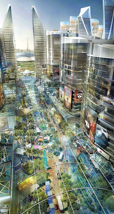 Noul oraş al Dubaiului va fi împânzit de promenade, realizate după modelul celor europeneFoto: AFP