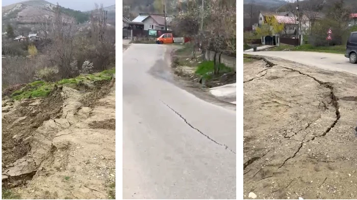 Alunecări de teren și drumuri afectate în județul Buzău după ploile abundente. FOTO: sansanews.ro