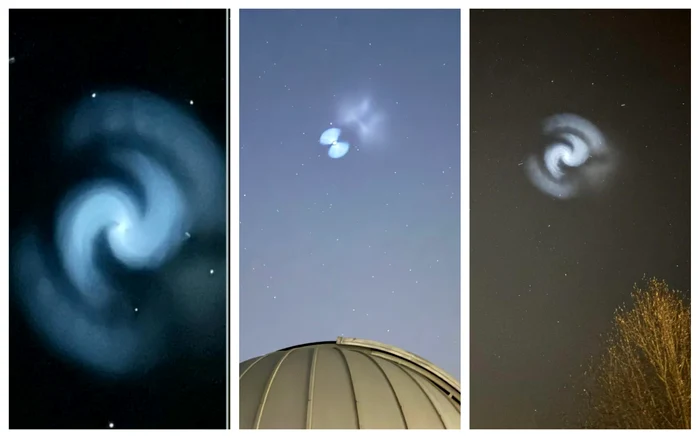 Spirala albastră este, de fapt, rezultatul unei lansări SpaceX FOTO X