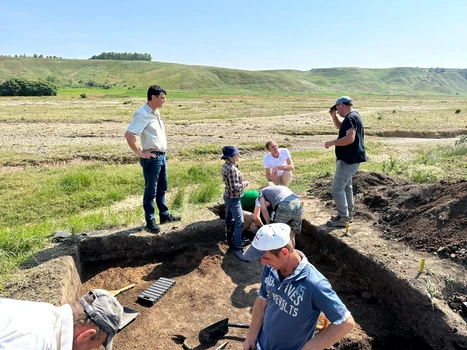 Cercetare arheologică în Punctul „Islaz”, comuna Movilița (© Mădălina Stănescu / Muzeului Vrancei)