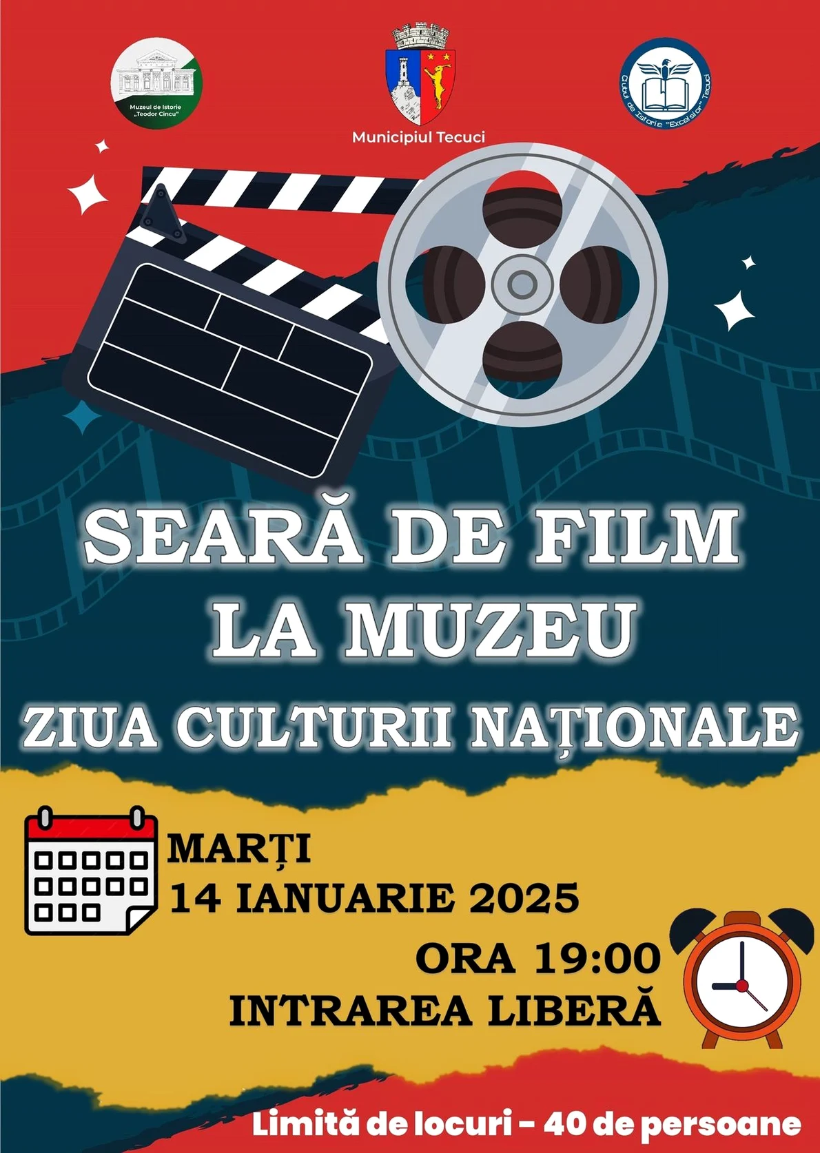 De Ziua Culturii Naționale – Seară de film la Muzeul de Istorie „Teodor Cincu”