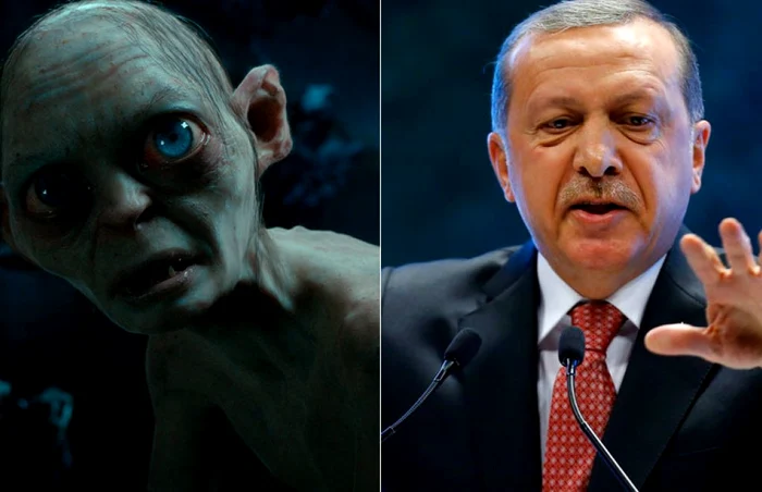 Personajul Gollum, respectiv preşedintele Turciei