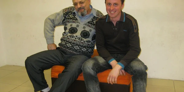 Costică Gheorghe (stânga) şi Eugen Malihen (drepta) au rămas buni prieteni