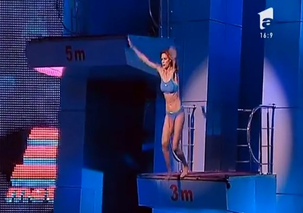 «Splash! Vedete la apă»: Roxana Ciuhulescu a primit note mici pentru săritură