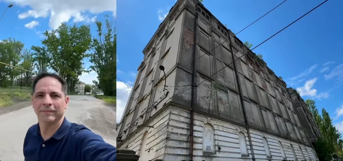 Dan Negru și clădirea în care cândva a fost cea mai mare moară din Europa de Est.