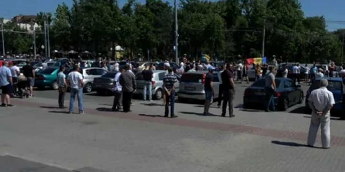 protest soferi Chişinău FOTO IPN