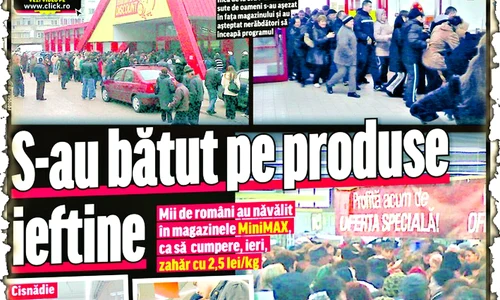 Click! v a arătat săptămâna  trecută înghesuiala creată  la aceleaşi magazine  pentru promoţia la zahăr jpeg