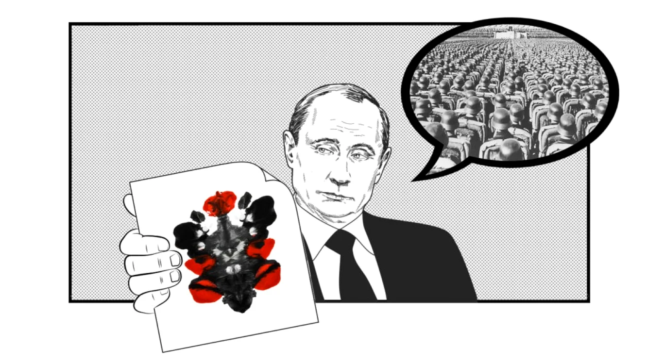 Vladimir Putin consideră că este nazist oricine se opune planului său de refacere a „Rusiei Mari”. FOTO: EU vs Disinfo