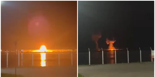 Bombardamente rusești asupra portului Orlovka FOTO captura video FB Alex Dima