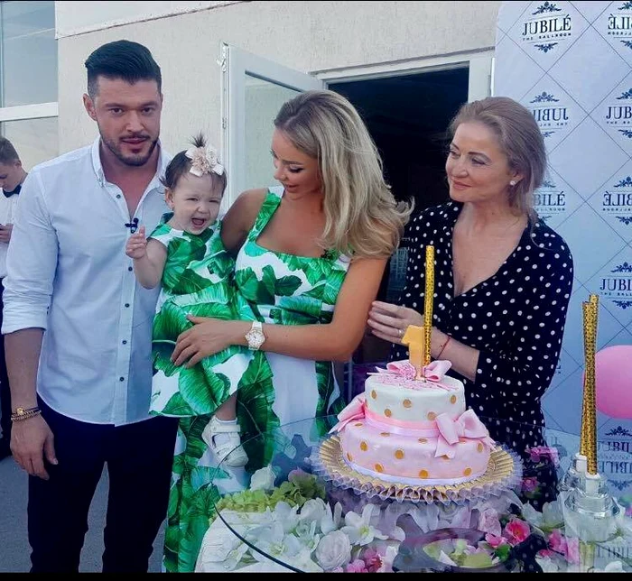 Bianca Drăgușanu și Victor Slav, împreună la aniversarea fiicei lor