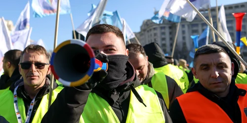 Protest organizat de Sindicatul Național al Poliţiştilor şi al Personalului Contractual în Bucuresti. FOTO Inquam Photos / George Călin