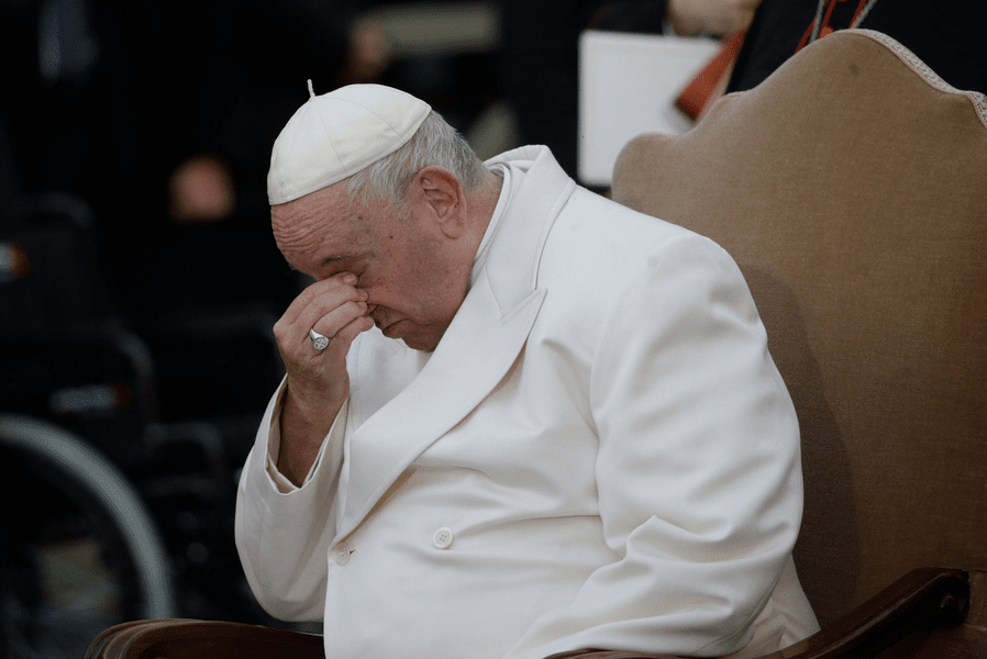 Papa Francisc a participat la slujba din Duminica Floriilor, la doar o zi după externare