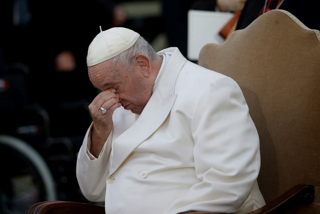 Papa Francisc, în lacrimi FOTO Profimedia