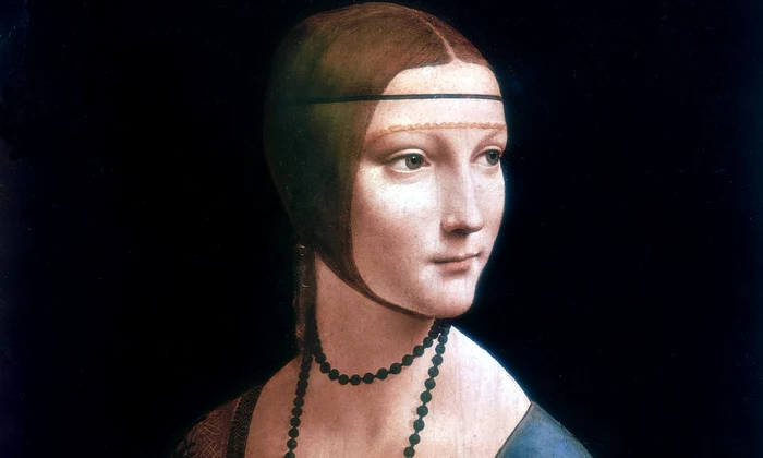 Portretul Ceciliei Gallerani, Doamna cu hermină, Artist Leonardo da Vinci, cca  1490, profimedia 0963267829 jpg