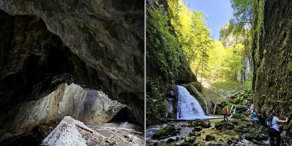 Ghețarul Focul Viu și Cascada Evantai  Foto: Marius Turc jpg