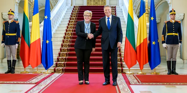 Preşedintele Klaus Iohannis cu prim ministrul Republicii Lituania, Ingrida Simonyte jpeg