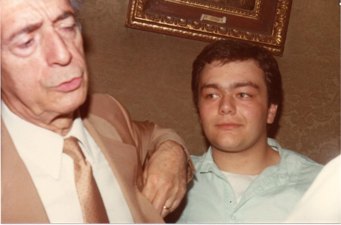 Maestrul Franco Ferrara, alături de elevul Gian Luigi Zampieri foto Arhiva personala