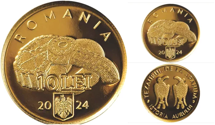 Moneda este din aur / foto: BNR