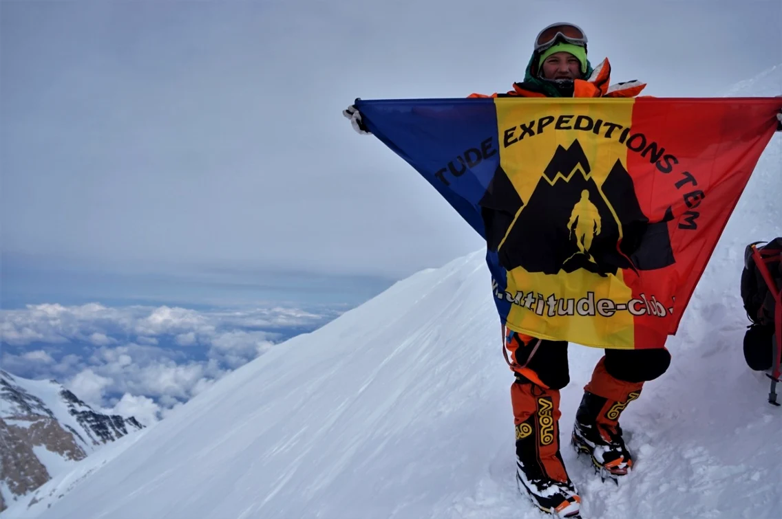 Dor Geta Popescu pe vârful Denali