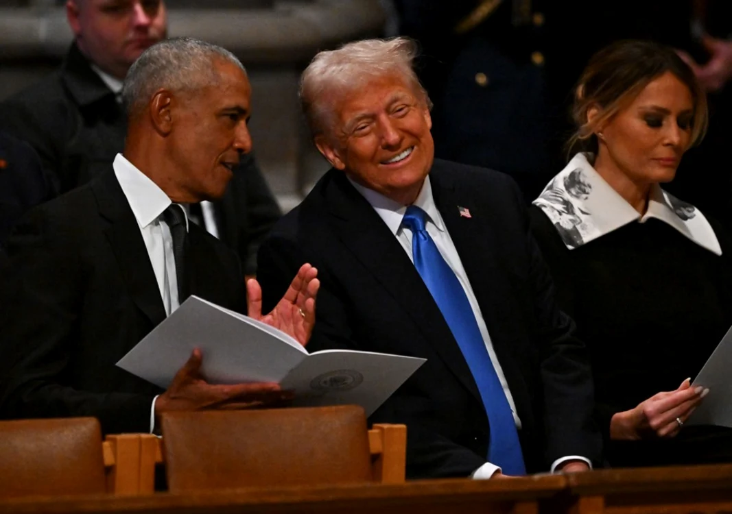 Barack Obama și Donald Trump la funeraliile lui Jimmy Carter FOTO EPA-EFE