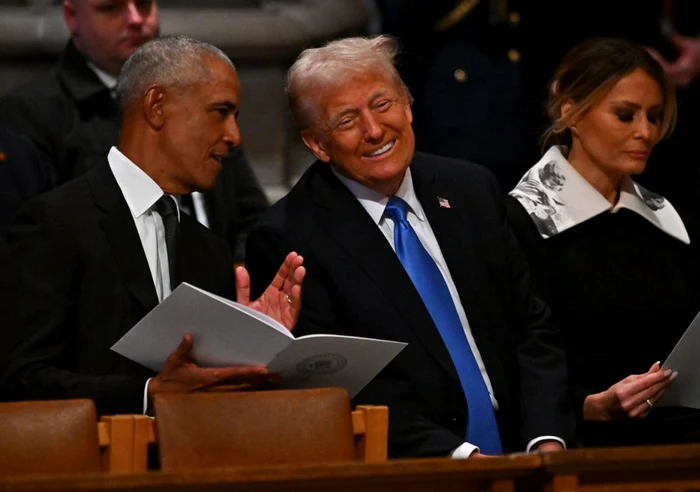 Barack Obama și Donald Trump la funeraliile lui Jimmy Carter FOTO EPA-EFE