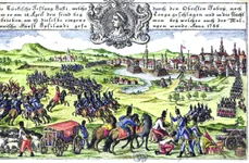 Iaşi, 1788, asaltul armatei habsburgice (gravură din colecţia Bibliotecii Academiei Române)