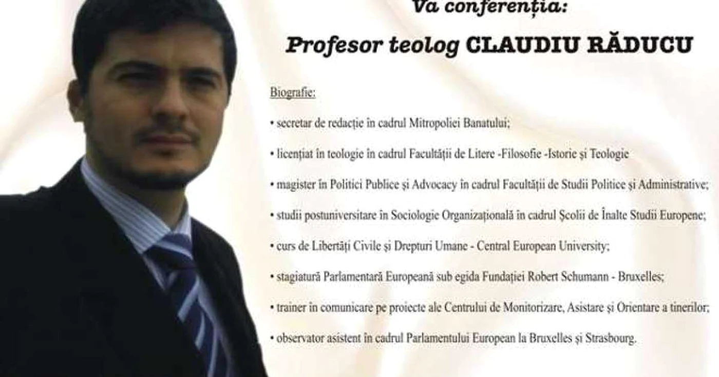 Profesorul teolog Claudiu Răducu este secretar de redacţie la Mitropolia Banatului