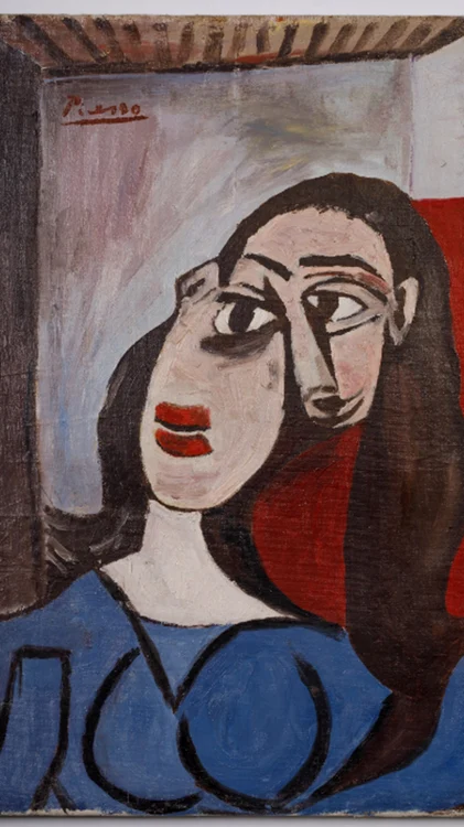 Opera este originală, semnată de Pablo Picasso și ar reprezenta-o pe Dora Maar. Foto: ilgiorno.it