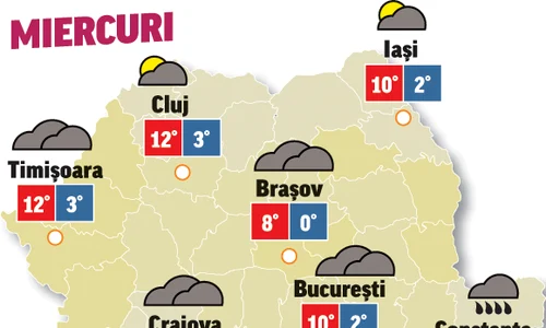 Prognoza meteo 11 martie anunță că vor cădea precipitații jpeg