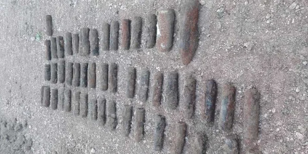 Proiectile de razboi descoperite in Tulcea FOTO ISU Tulcea