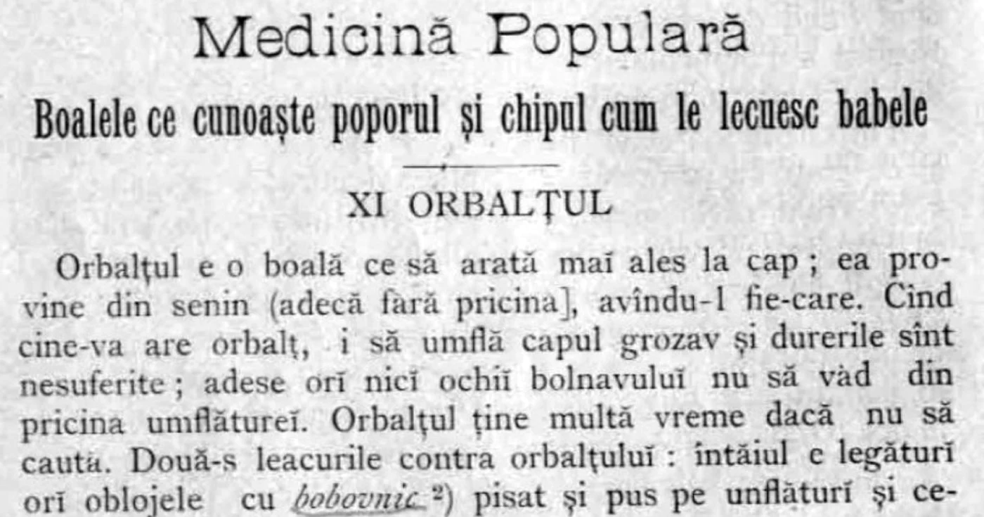 Articol dedicat sfaturilor medicale din revista Şezătoarea (1893)