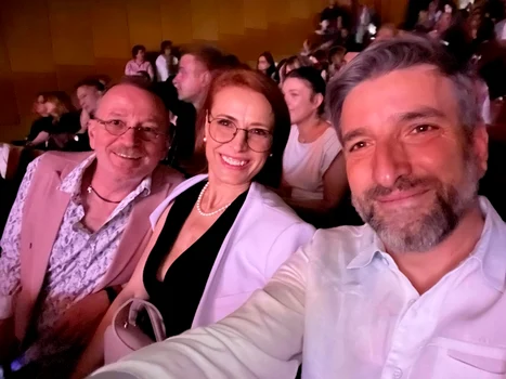 Silviu Biriș și colegii lui de breaslă, Monica Davidescu și Ovidiu Cuncea 