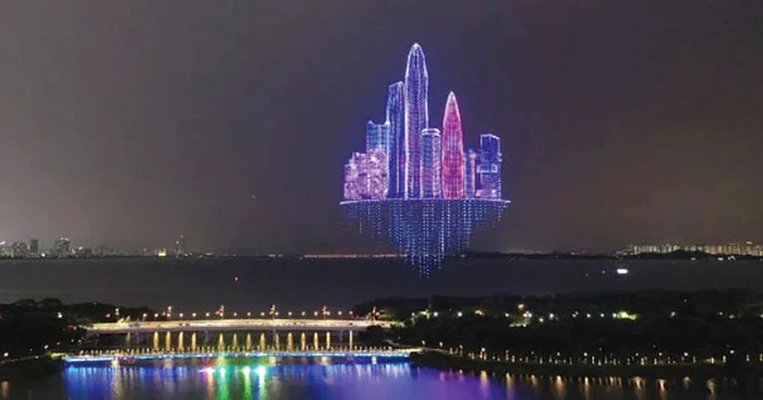 10.197 de drone au format imagini spectaculoase pe cer, în Shenzen