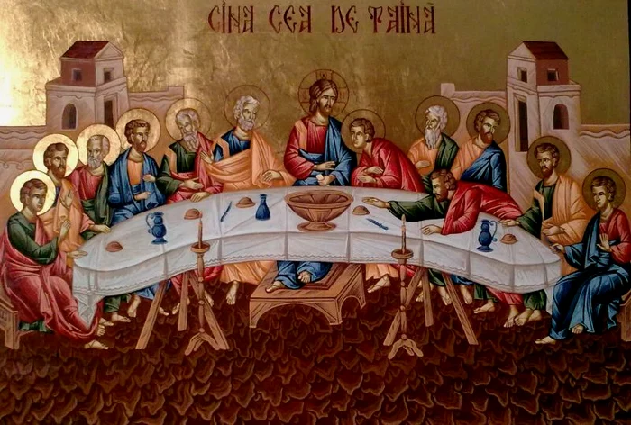 Cina cea de Taină. (icoană creştin-ortodoxă)