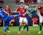 Fotbal Romania Ungaria Norbert Szenderi (C) si Alen Skribek (R) si Radu Boboc pe Bozsik Arena din Budapesta Ungaria FOTO EPA-EFE / Tibor Illyes