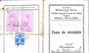 Permis de circulație, 1936 (© Colecția Muzeului Maramureșan, Fond Alexy Andrei)
