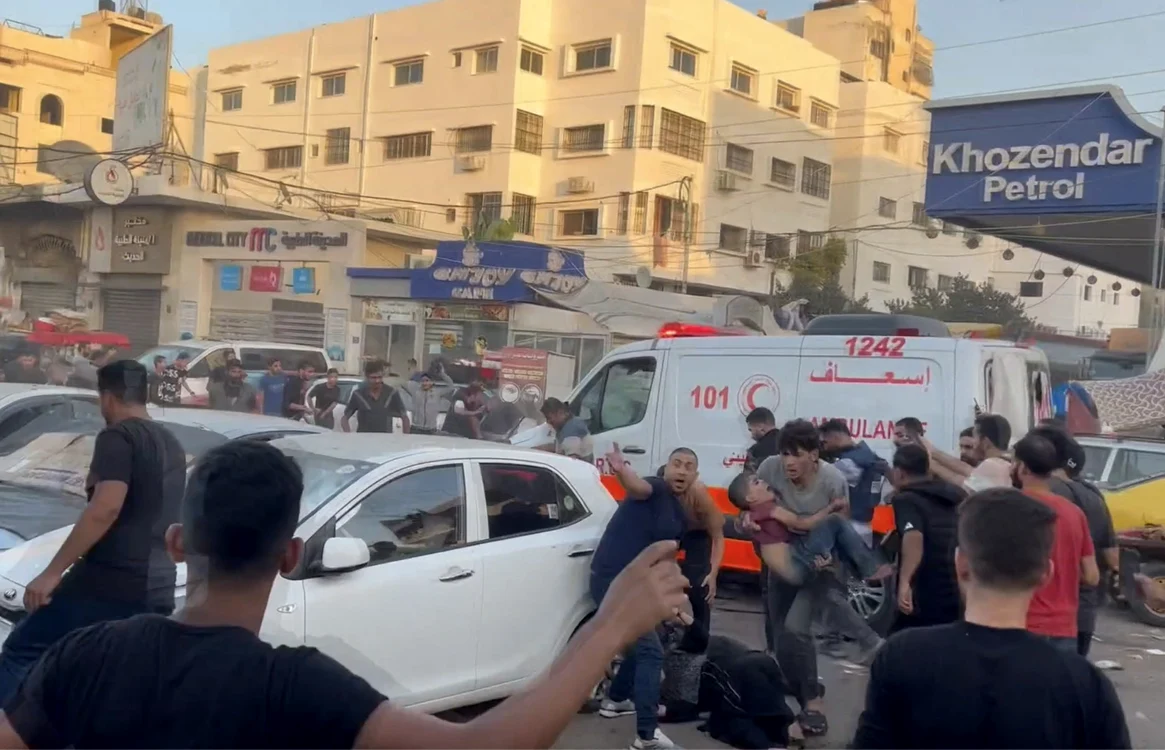 Intrarea în spitalul al Shifa din gaza Foto Profimedia