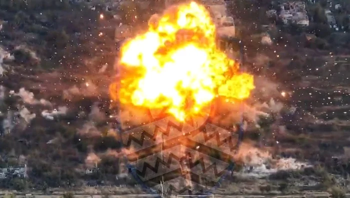 Lansatorul TOS-1A a fost distrus de o dronă ucraineană FOTO Captură video