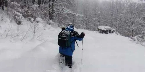 Căutările jandarmilor au fost îngreunate de stratul gros de zăpadă