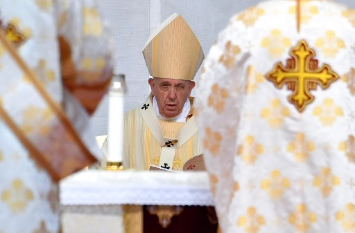 Papa Francisc la Blaj Foto AFP