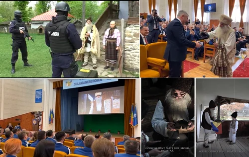 Opincarul Alexandru Ilinca imagine a Jandarmeriei Române Colaj capturi video